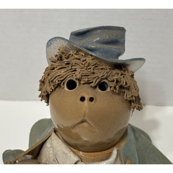 Vintage Stoneware Figurine Spaghetti Hair Planter (?) From Ireland Unique - Picture 3 of 11